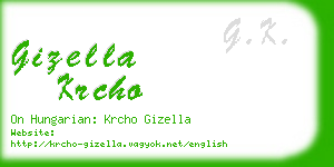 gizella krcho business card